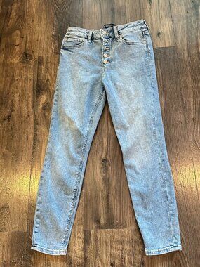 GUC Women's GAP Denim High Rise Universal Legging Button fly Jeans Size 8 / 29 S